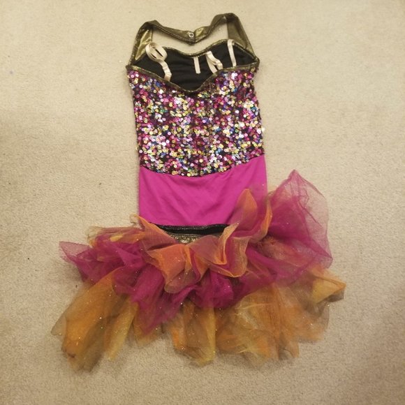WEISSMAN girl's dance costume bodysuit spandex 2-piece- skirt & bodice - Picture 1 of 9